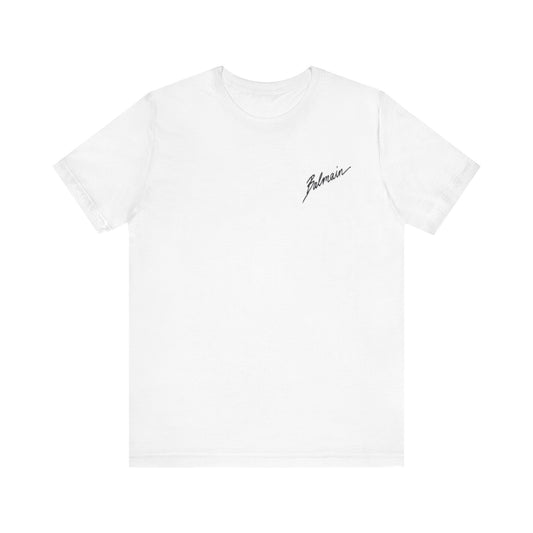 Balmain Monogram Tee , Unisex , White and black