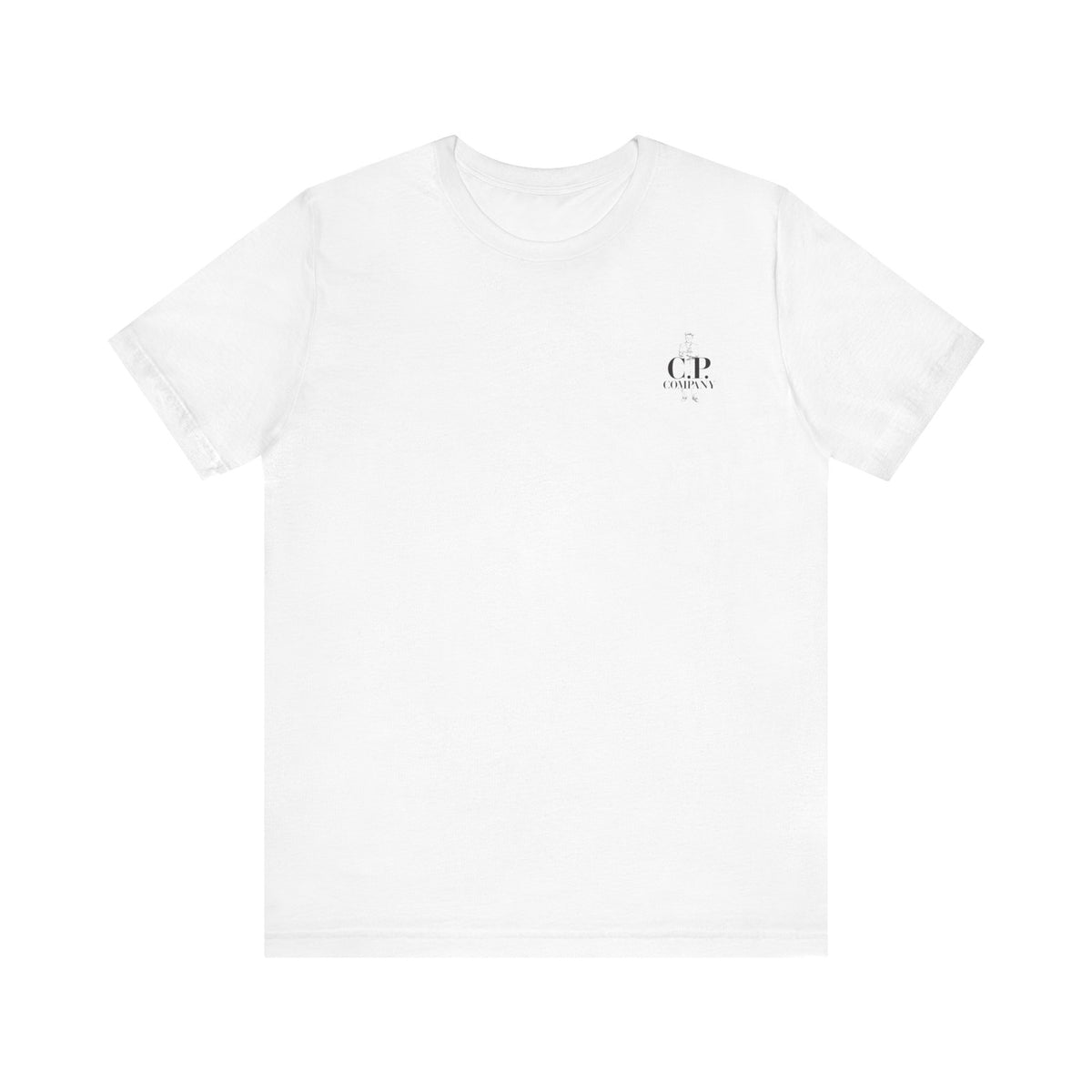 C.P. Company Chest Logo Tee , Unisex , White and Black
