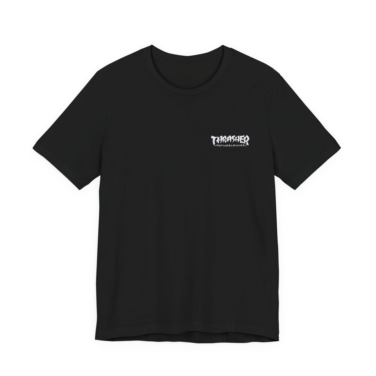 HUF x Thrasher Collab Tee , Unisex , Black and White
