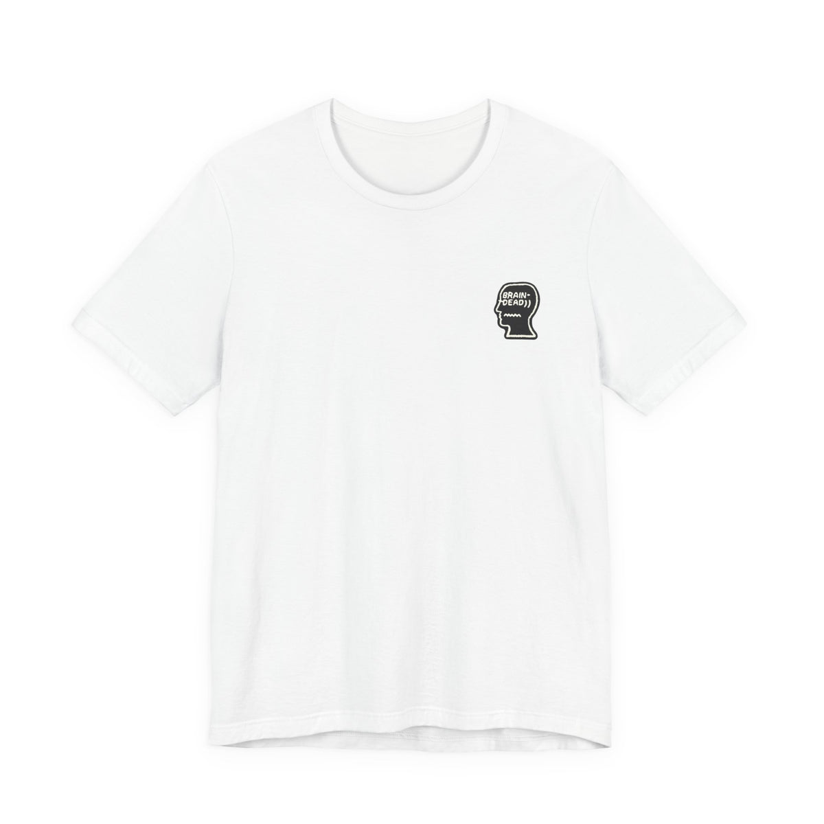 Brain Dead Logo Mash Tee , Unisex , White and Black