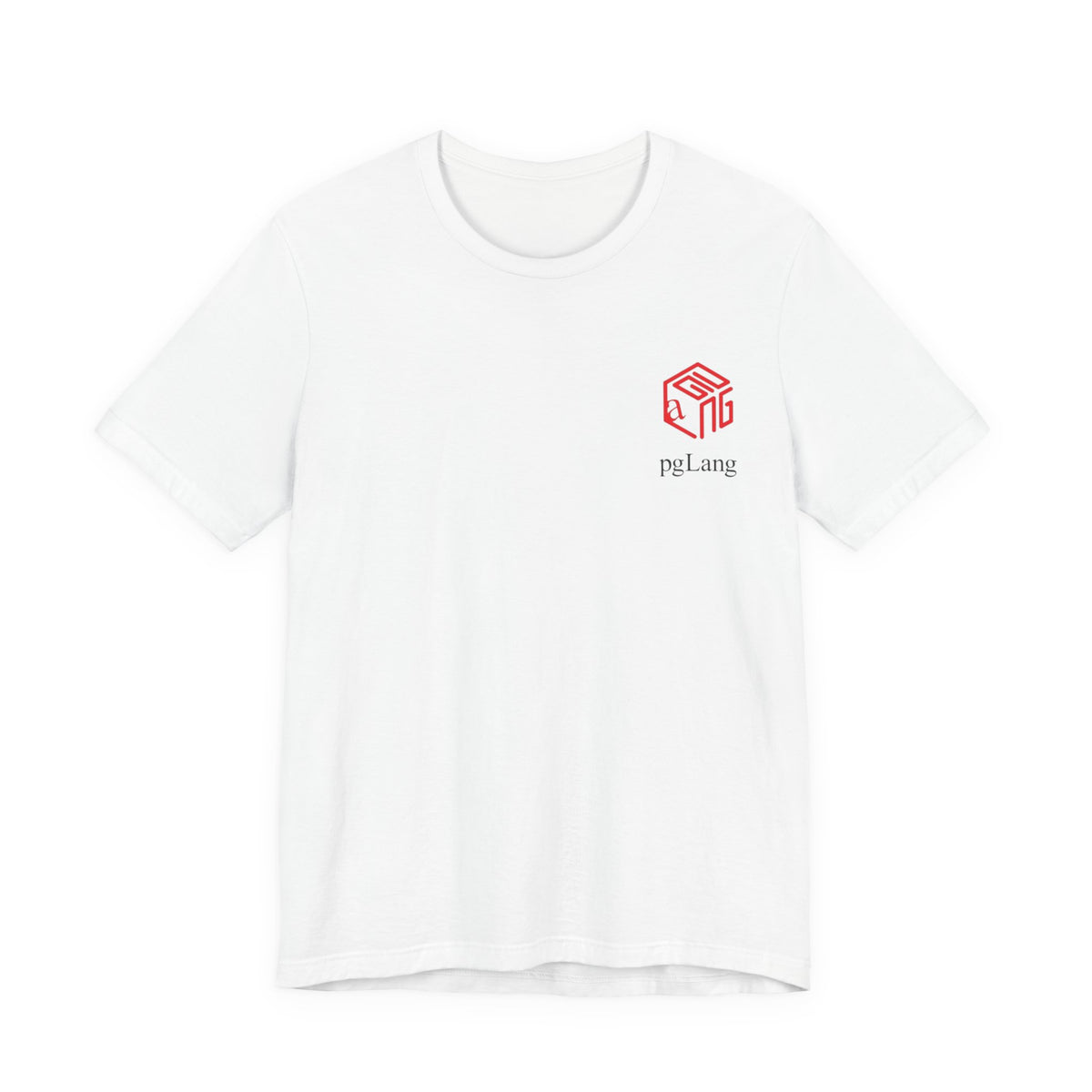 pgLang Logo Tee ,  Unisex , White and black