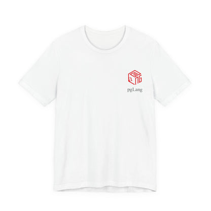 pgLang Logo Tee ,  Unisex , White and black