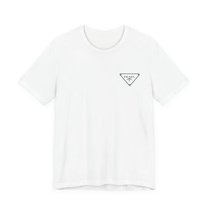 Prada Technical Jersey Tee, Unisex , White and Black
