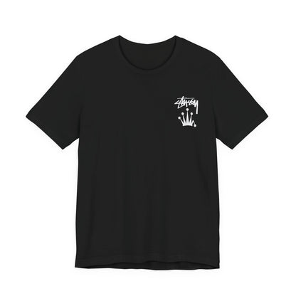 Stussy Crown Logo Tee , Unisex , Black and White