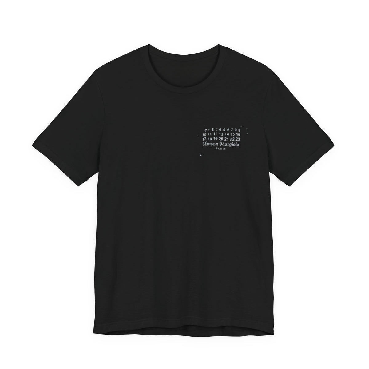 Maison Margiela Hologram Logo Tee , Unisex , White and Black