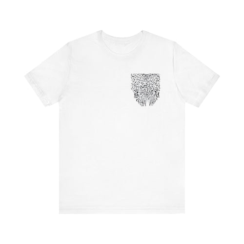 Saint Laurent Leopard Print Tee , Unisex , White and Black