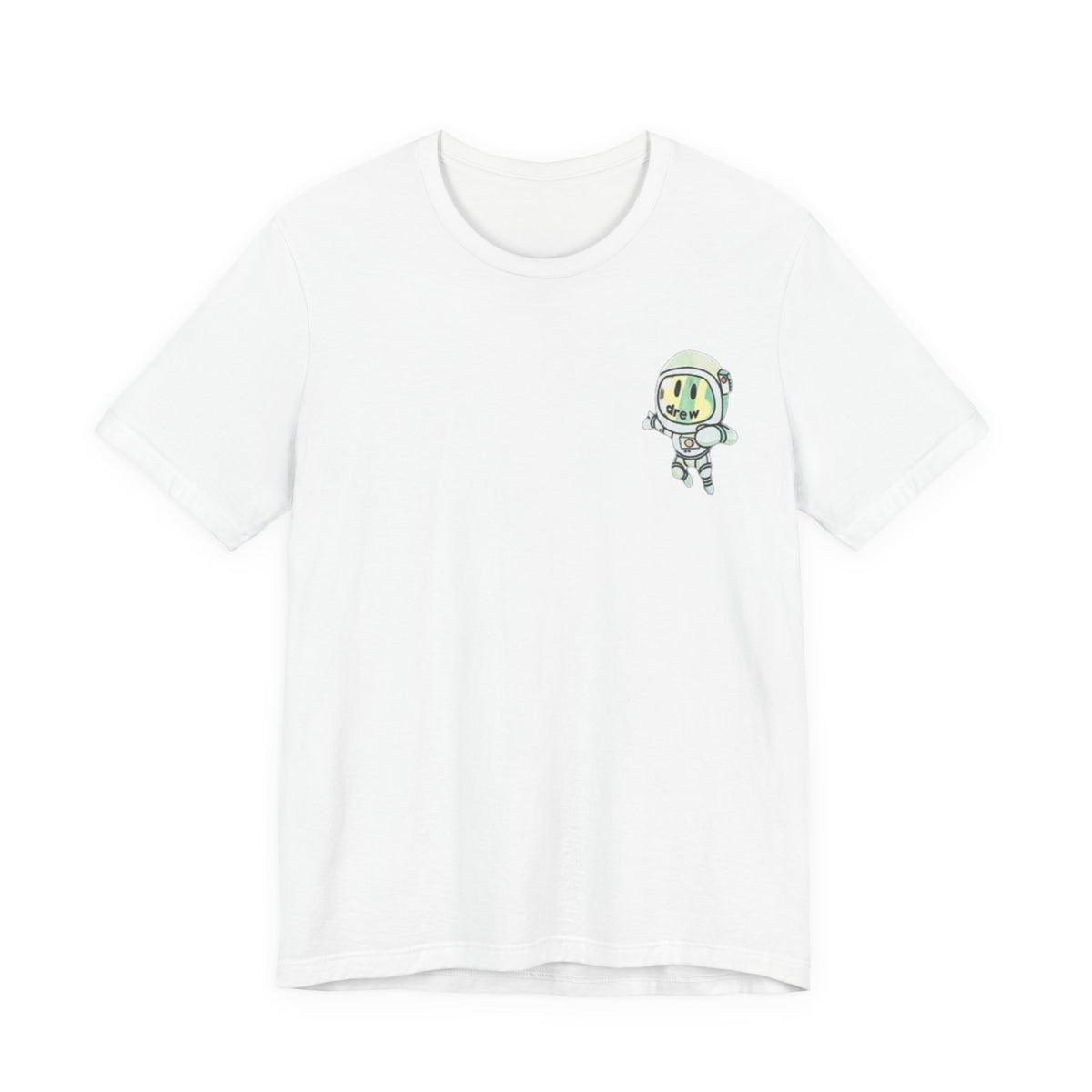 Drew House Cartoon Face Tee , Unisex , White and black