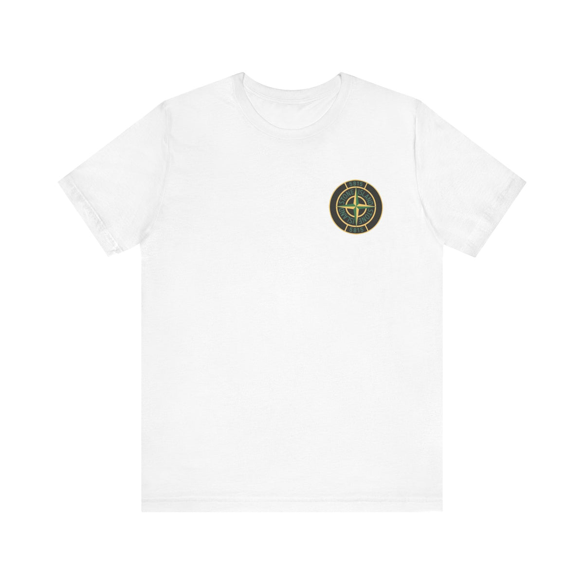 Stone Island Compass Logo Tee , Unisex , White and BLACK