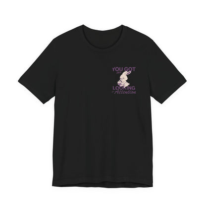 NewJeans Attention Tee , Unisex , White and black