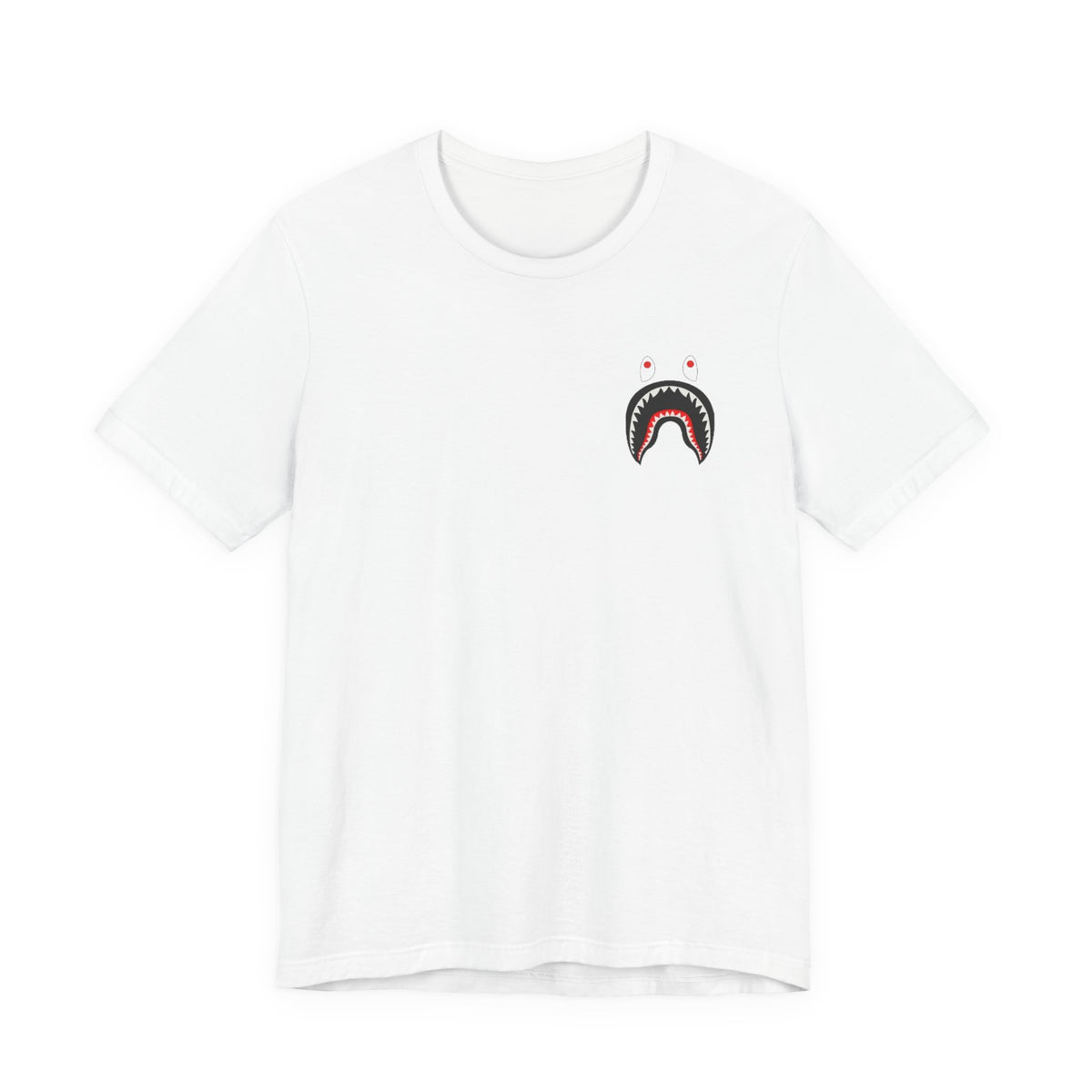 BAPE Shark Face Tee , Unisex , Black and white