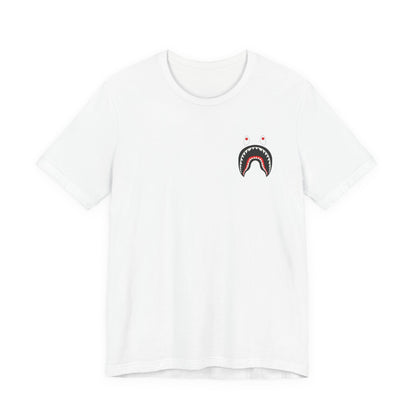 BAPE Shark Face Tee , Unisex , Black and white