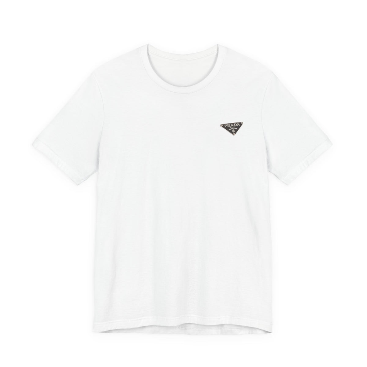 Prada Re-Nylon Tee , Unisex , White and Black
