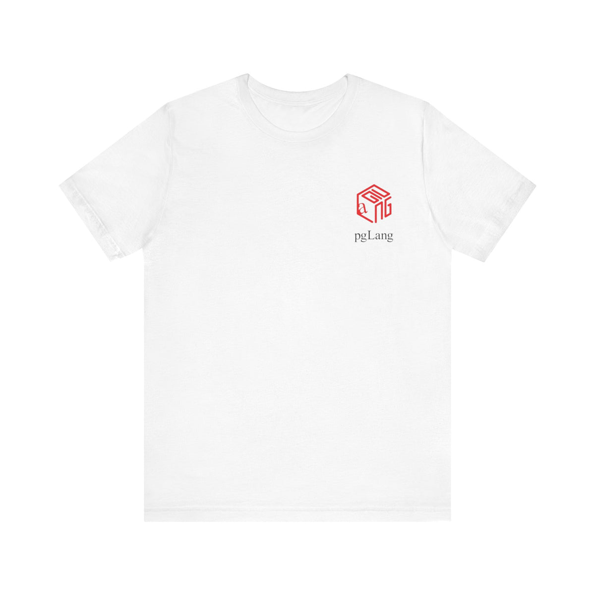 pgLang Logo Tee ,  Unisex , White and black