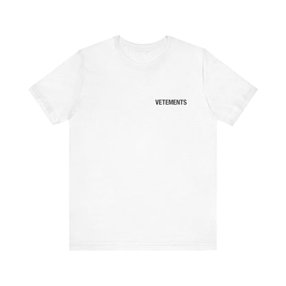 Vetements Staff Tee , Unisex , White and Black