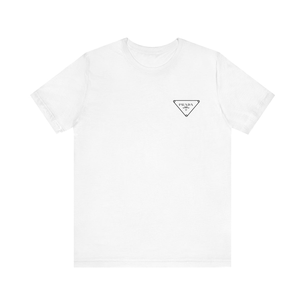 Prada Technical Jersey Tee, Unisex , White and Black