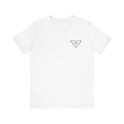 Prada Technical Jersey Tee, Unisex , White and Black