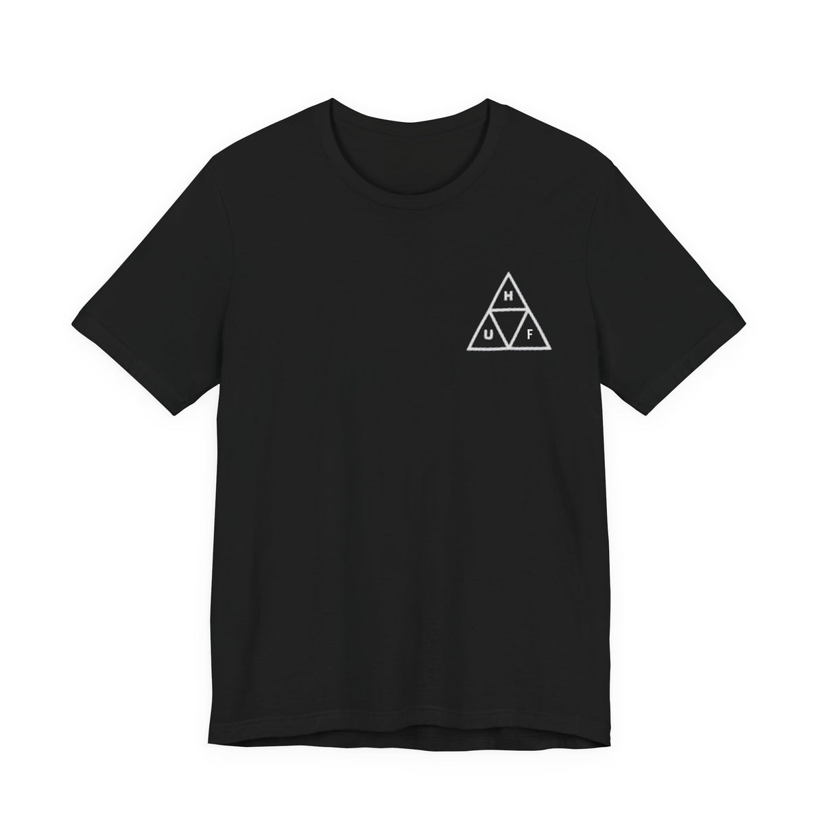HUF Triple Triangle Tee , Unisex , Black and White