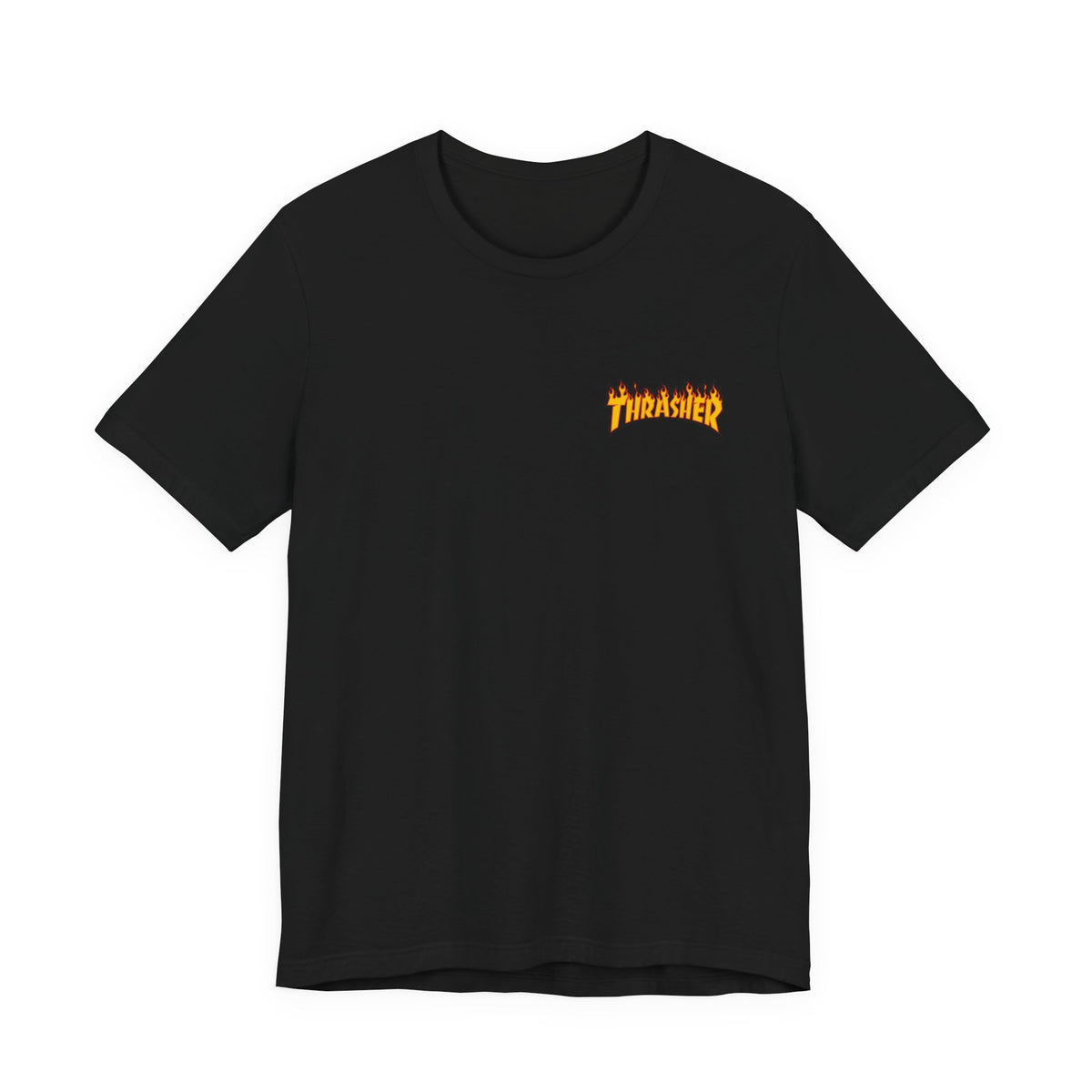 Thrasher Flame Logo Tee ,  Unisex , Black and White