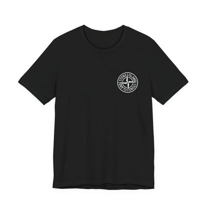 Stone Island Compass Logo Tee , Unisex , White and BLACK