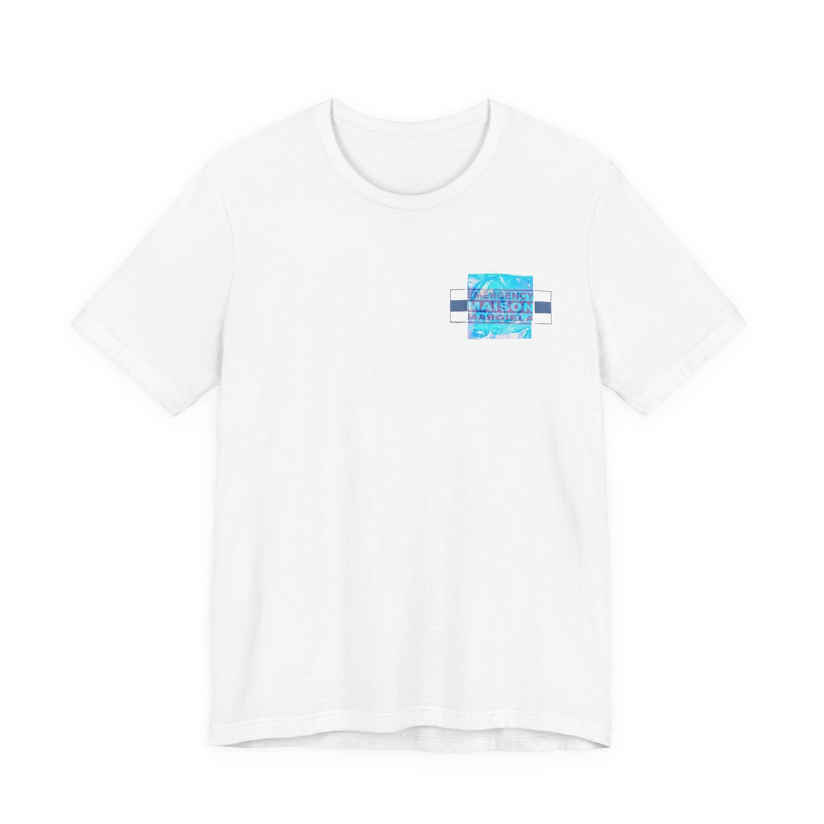 Maison Margiela Hologram Logo Tee , Unisex , White and Black