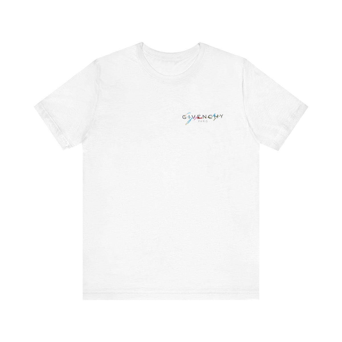 Givenchy Paris Tee ,  Unisex , White and Black
