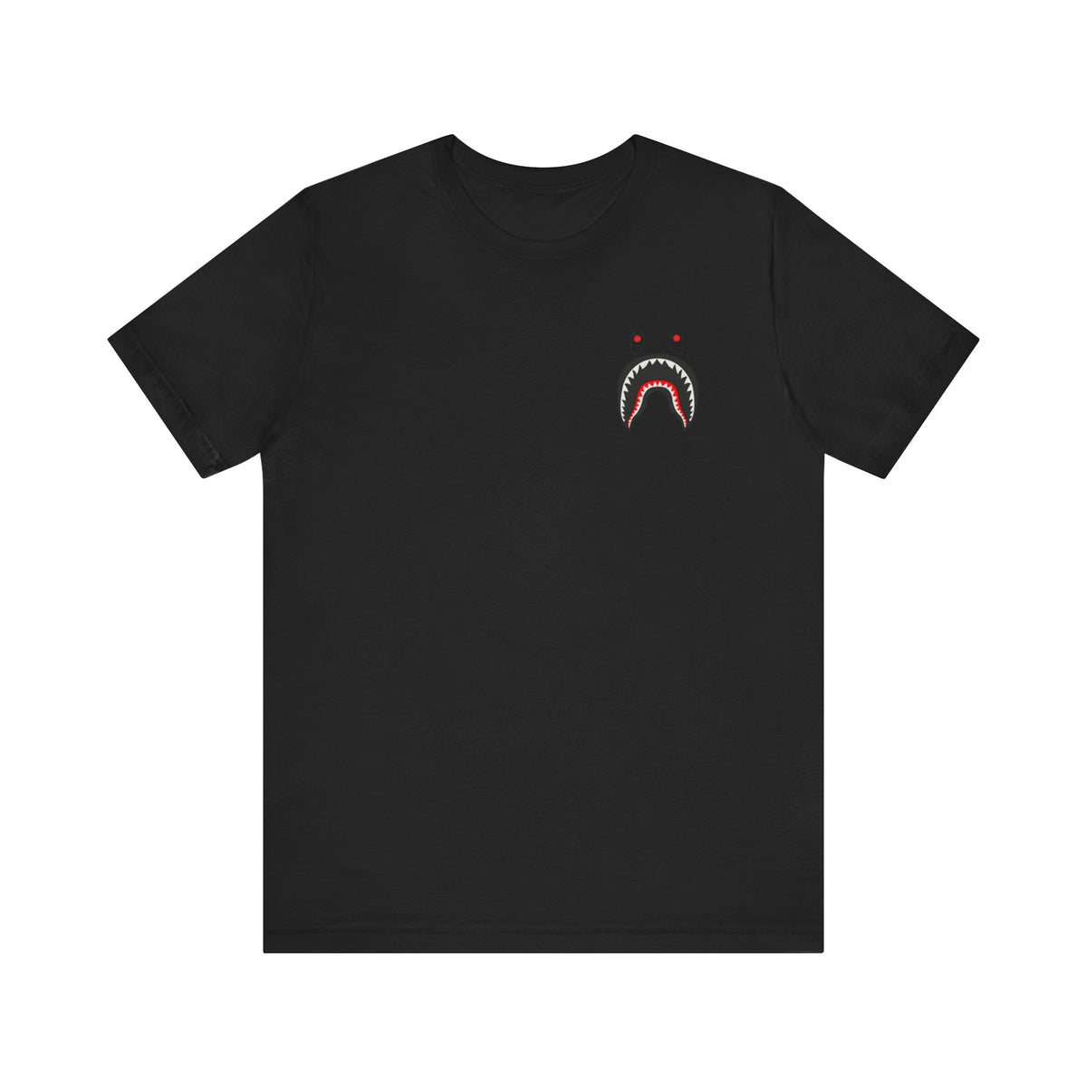 BAPE Shark Face Tee , Unisex , Black and white