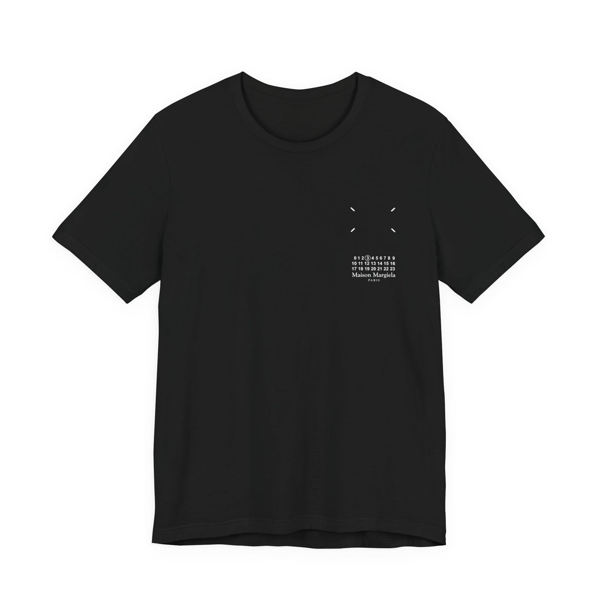 Maison Margiela Four Stitch Tee , Unisex , White and Black