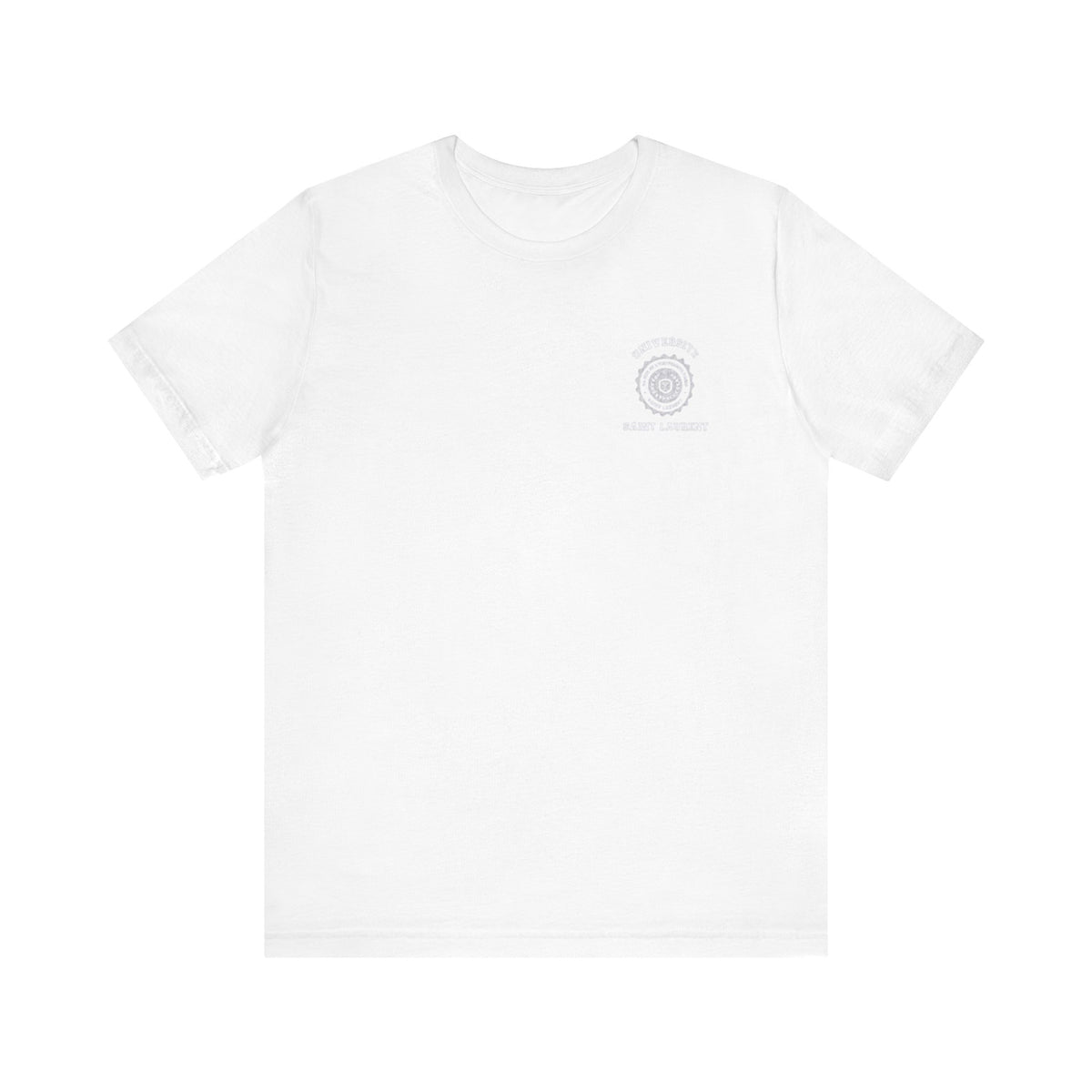 Saint Laurent University Tee , Unisex , White and Black