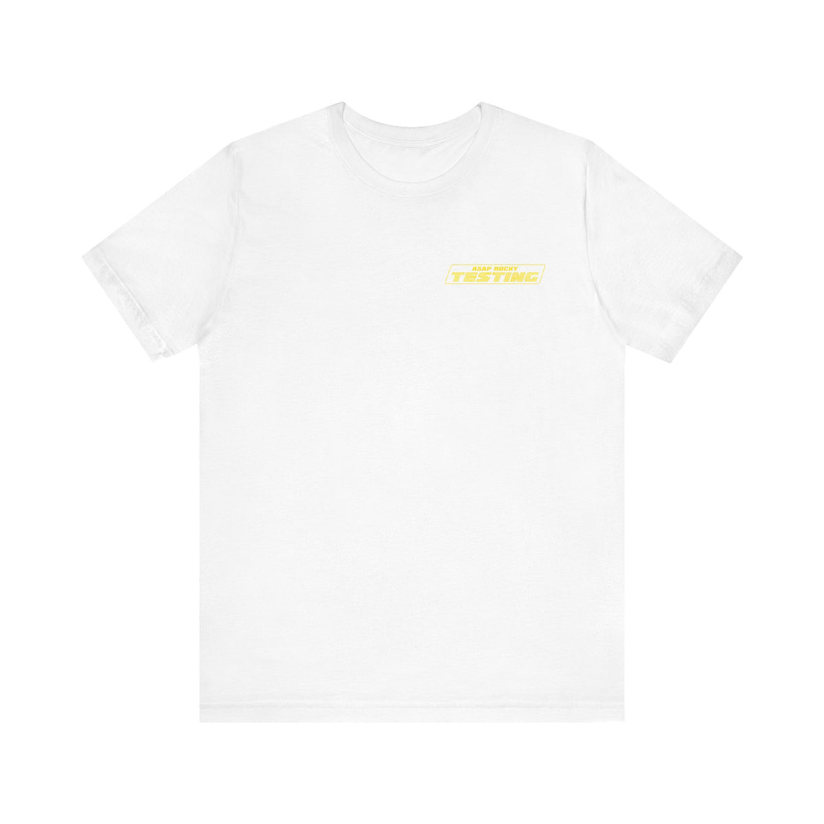 ASAP Rocky Testing Tee,  Unisex,  White and black