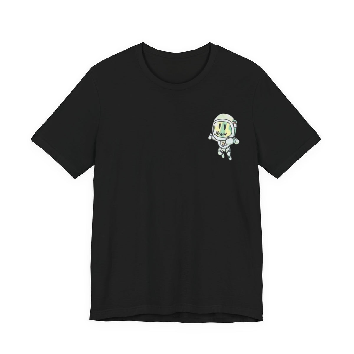 Drew House Cartoon Face Tee , Unisex , White and black