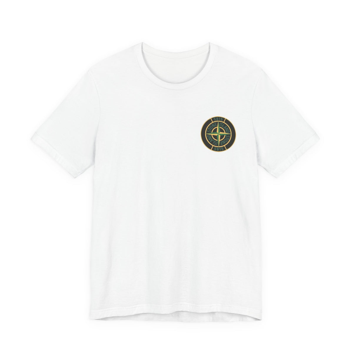 Stone Island Compass Logo Tee , Unisex , White and BLACK