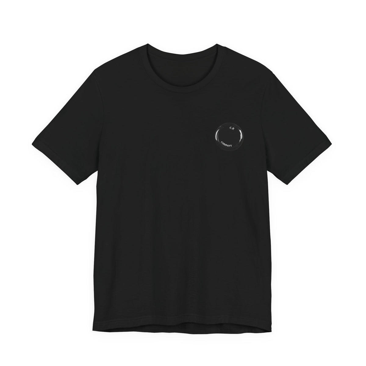 C.P. Company Diagonal Raised Fleece Tee, Unisex , White and Black