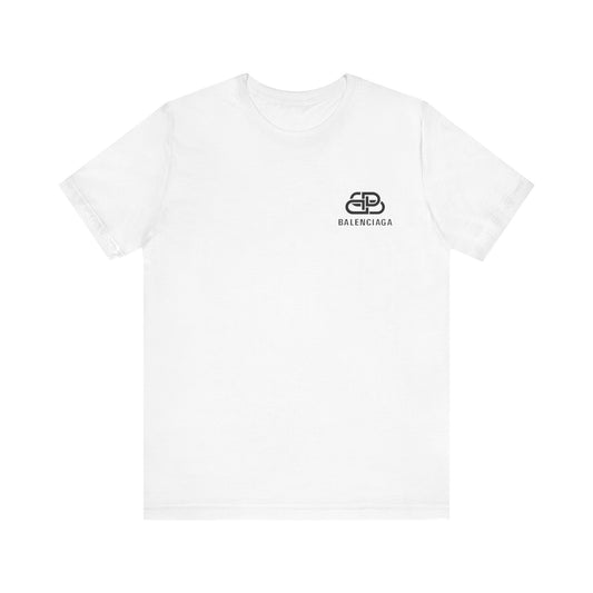 Balenciaga All-Over Logo Tee , Unisex , White and black