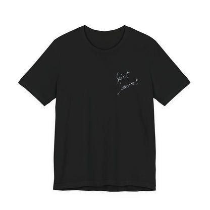 Saint Laurent Glitter Script Tee , Unisex , White and Black
