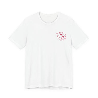 Lil Uzi Vert Pink Tape Tee ,  Unisex , white and black