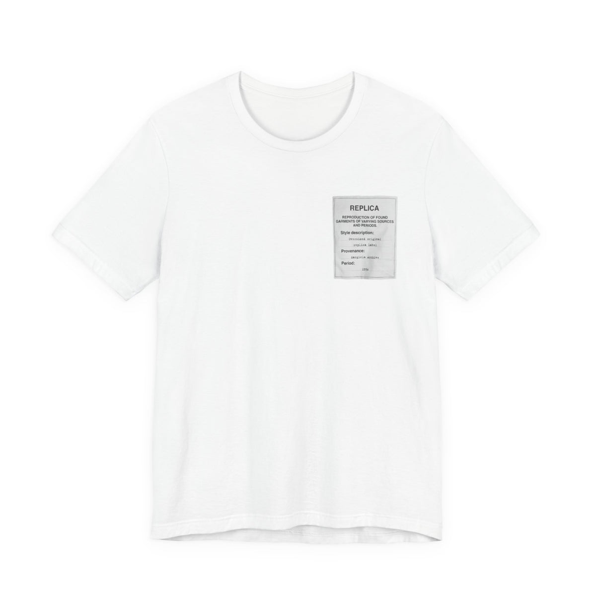 Maison Margiela Replica Tee ,  Unisex , White and Black