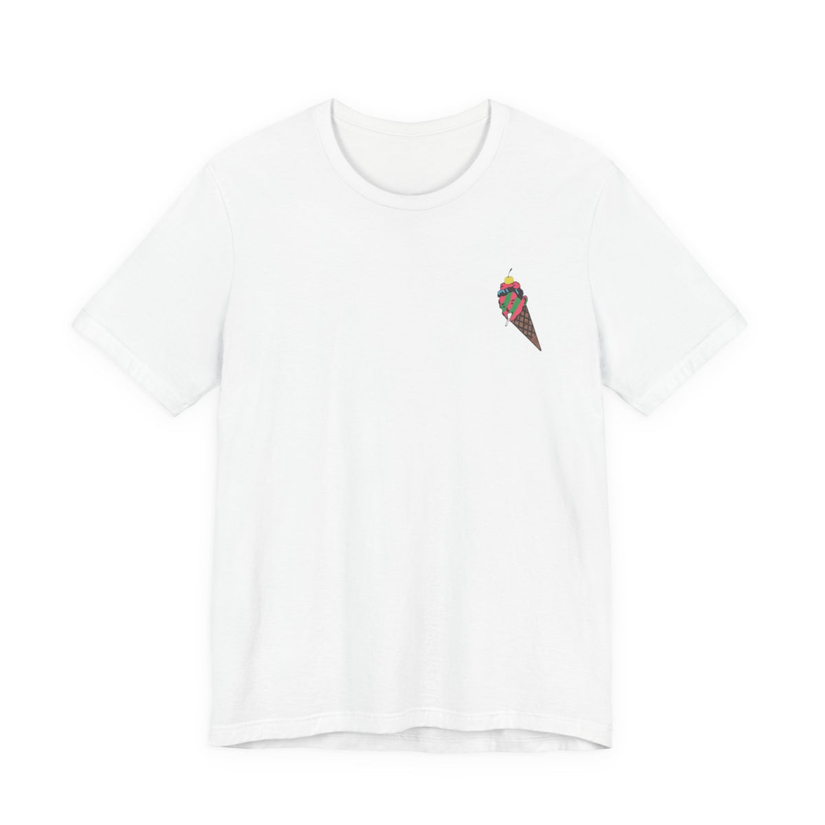 BBC Ice Cream Cone Tee, Unisex , Black and White