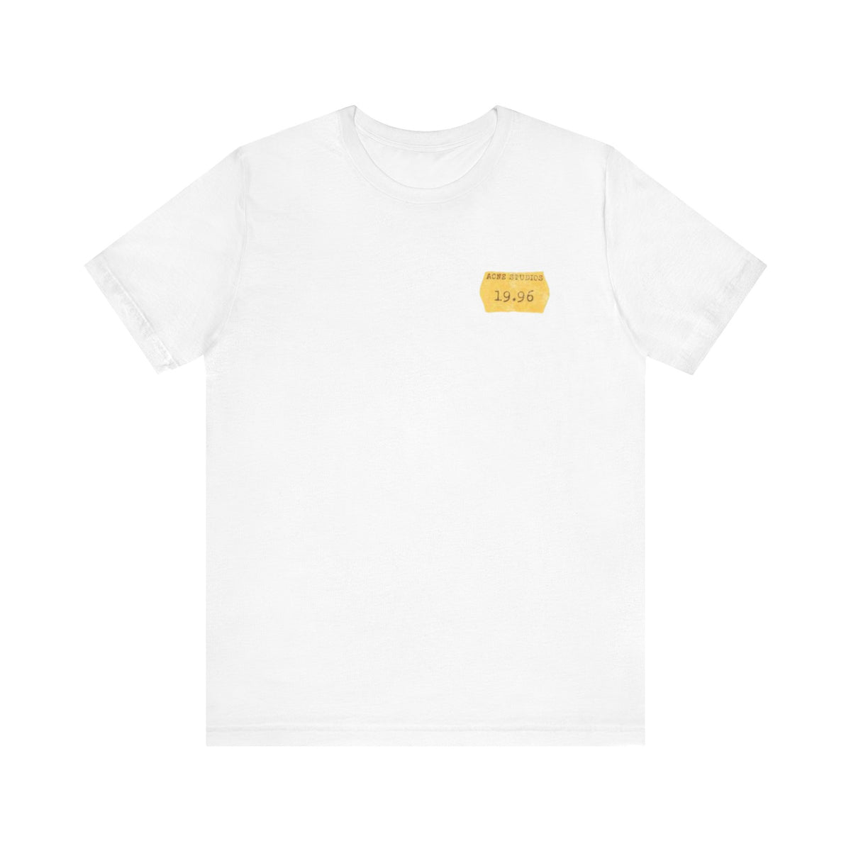 Acne Studios Neck Label Tee , Unisex , White and black