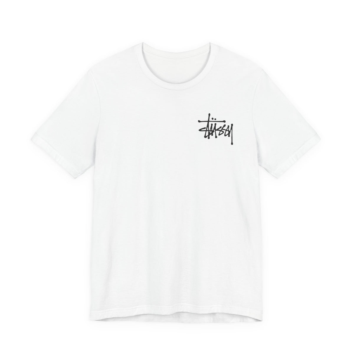 Stussy Basic Logo Tee , Unisex , Black and White