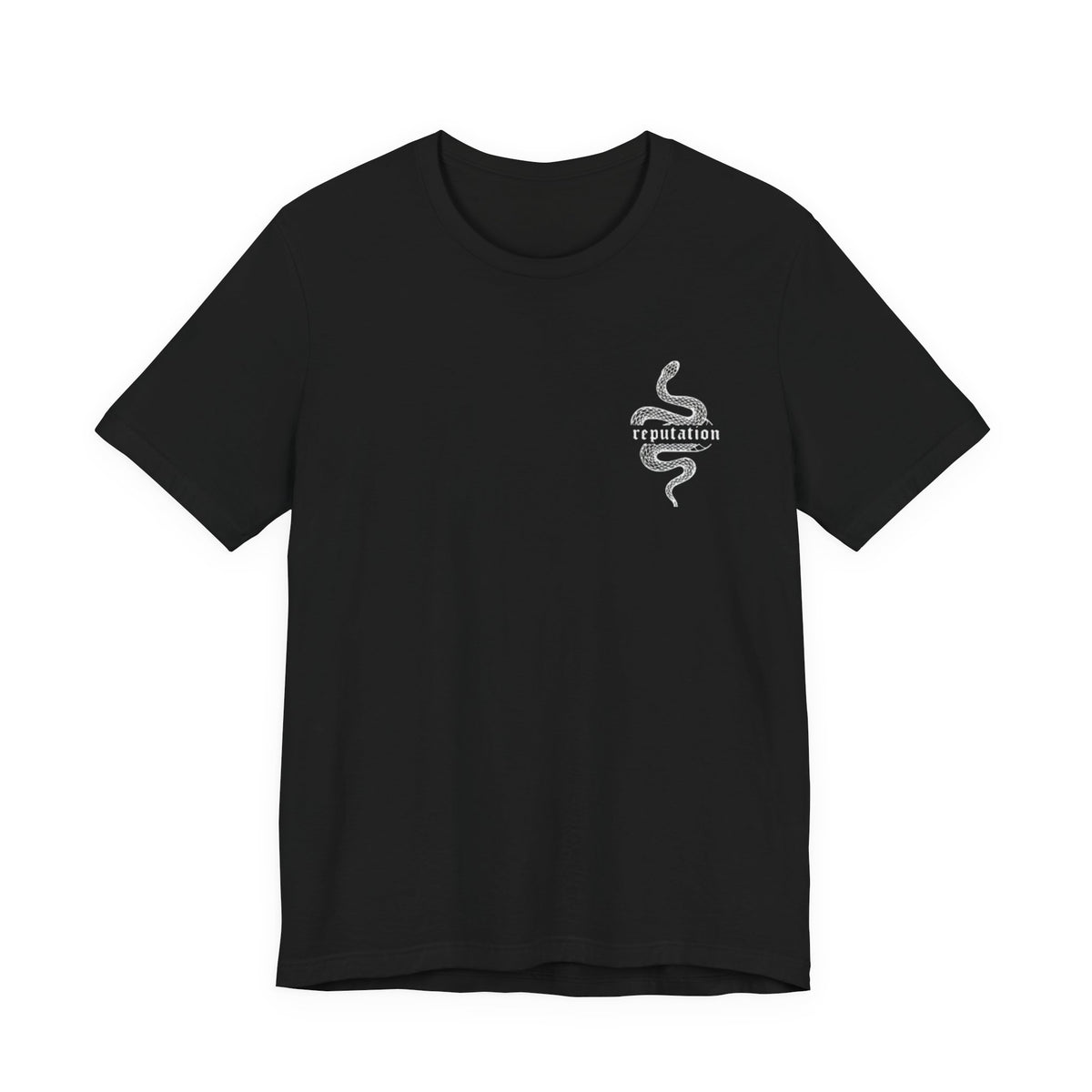Dark Era Snake Graphic Tee , Unisex , white and black