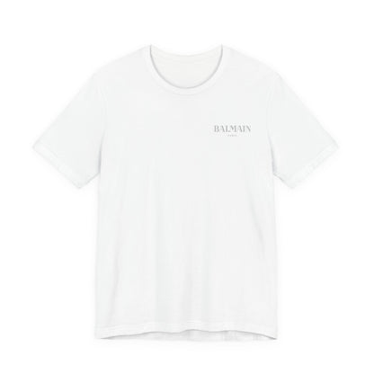 Balmain Foil Print Tee,  Unisex , White and black