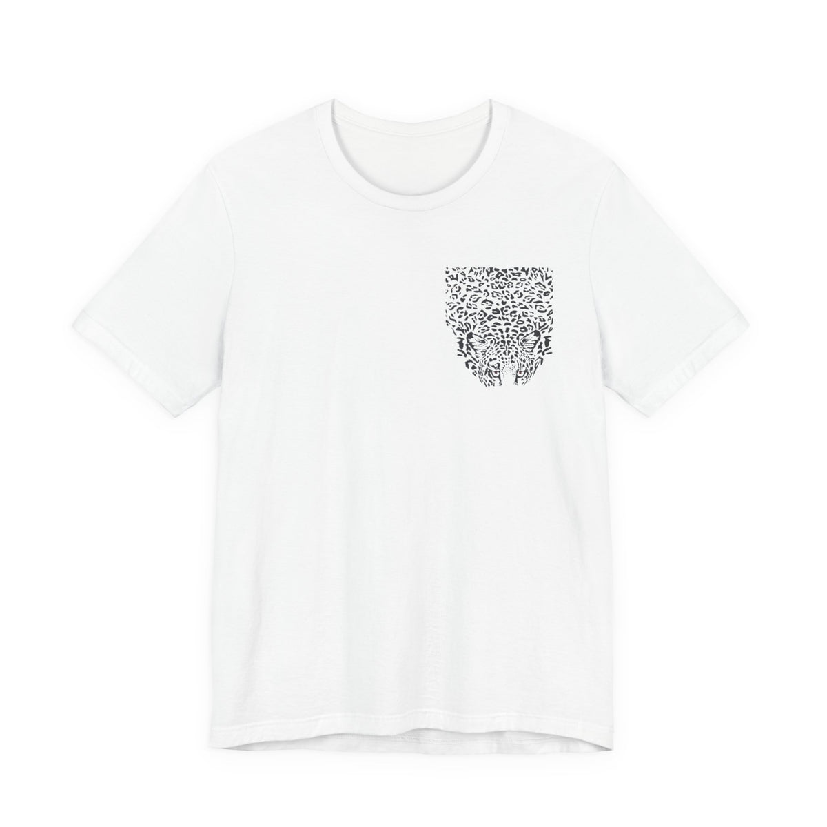 Saint Laurent Leopard Print Tee , Unisex , White and Black