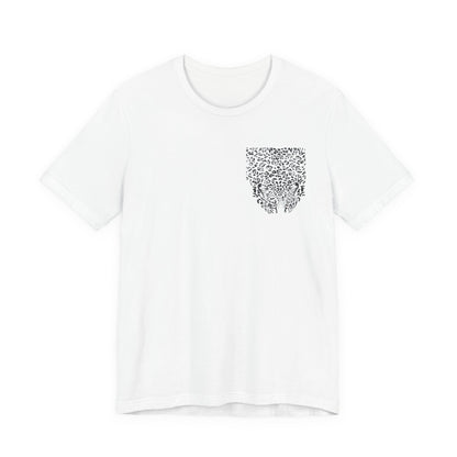 Saint Laurent Leopard Print Tee , Unisex , White and Black