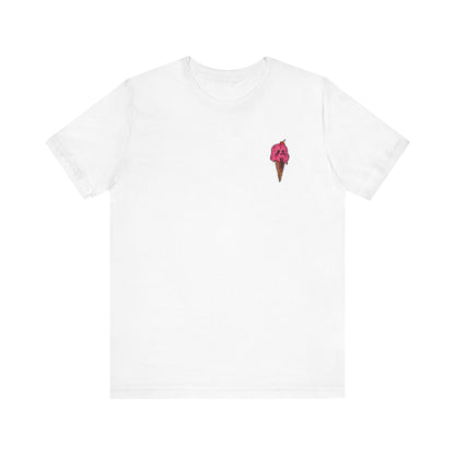 Icecream Drip Logo Tee , Unisex ,  Black and White