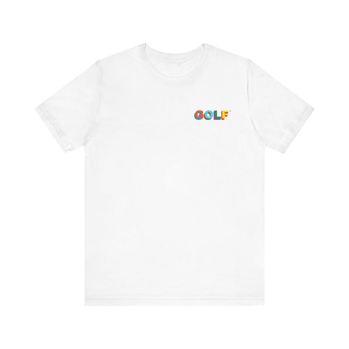 Golf Wang Rainbow Logo Tee ,  Unisex , White and black