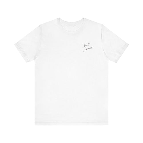 Saint Laurent Glitter Script Tee , Unisex , White and Black