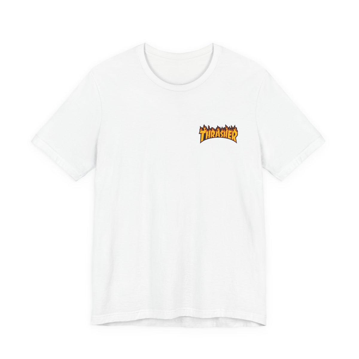 Thrasher Flame Logo Tee ,  Unisex , Black and White