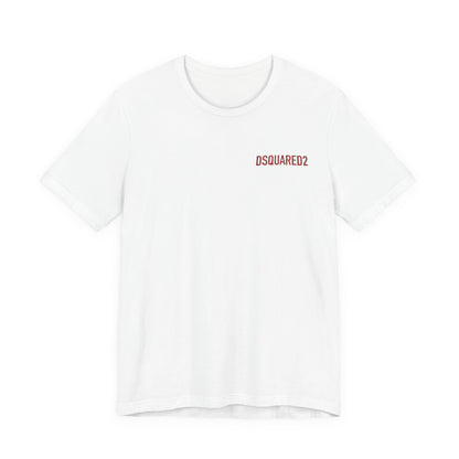 Dsquared2 Distressed Logo Tee ,  Unisex , White and black