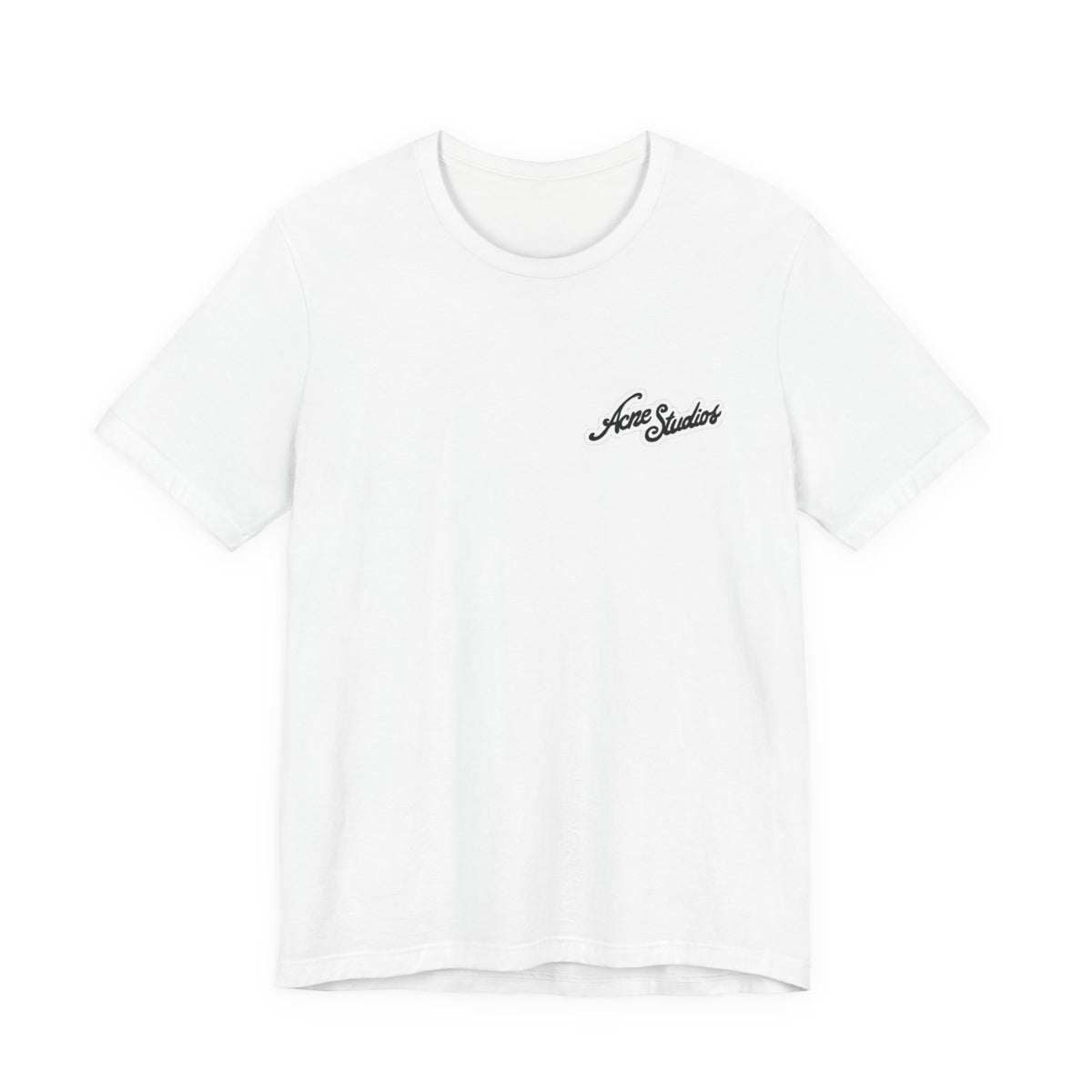 Acne Studios Minimal Script Tee ,  Unisex , White and black