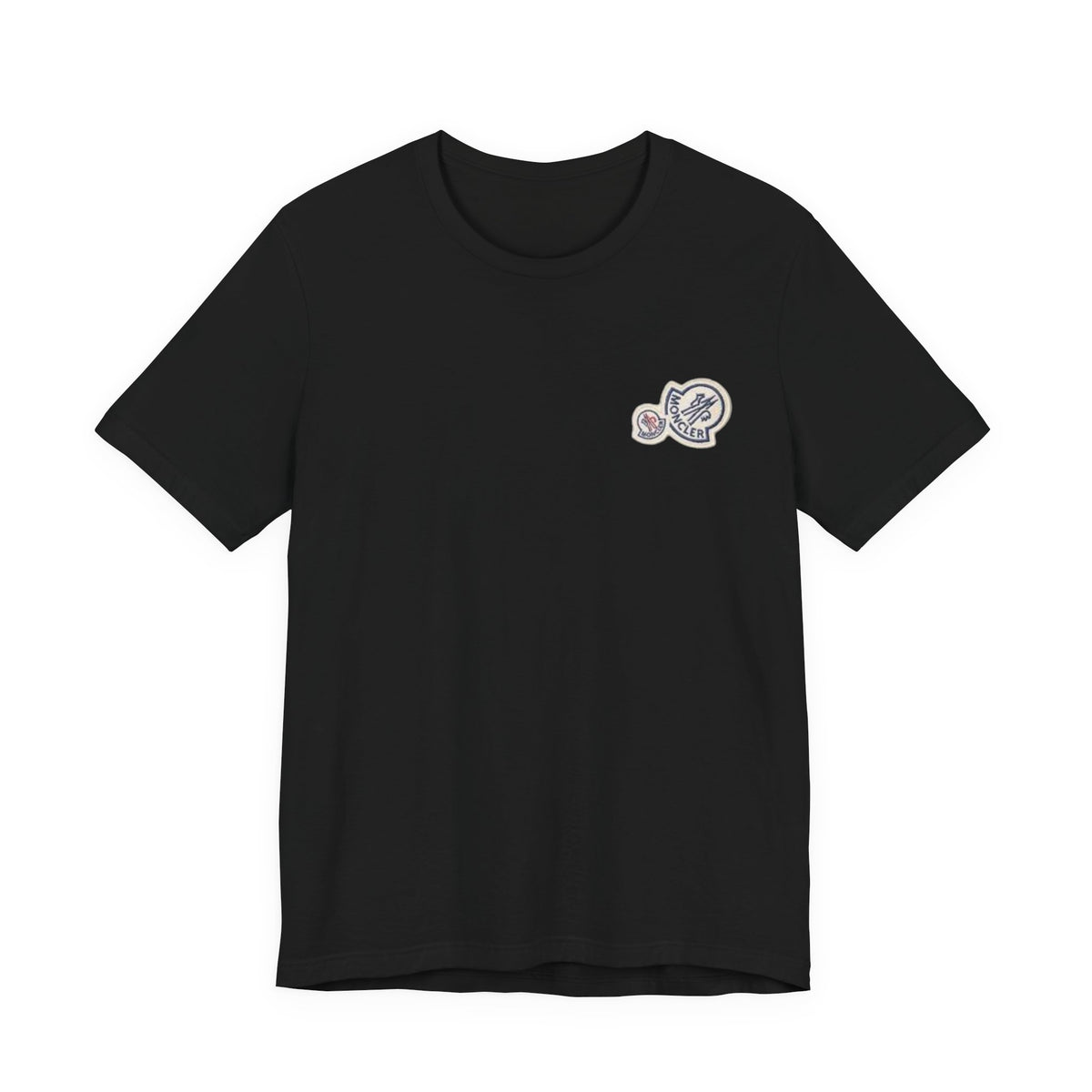 Moncler Contrast Patch Tee ,  Unisex , White and Black